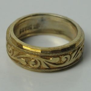 Men's Brass Ring-FILIGRIS Sz 6 #24